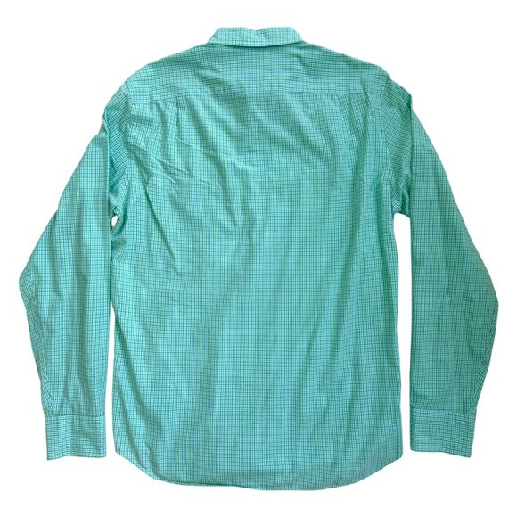 EUC Men's J. Crew Green Blue‎ Check Casual Button Front Shirt Men's Size Small - Picture 3 of 4